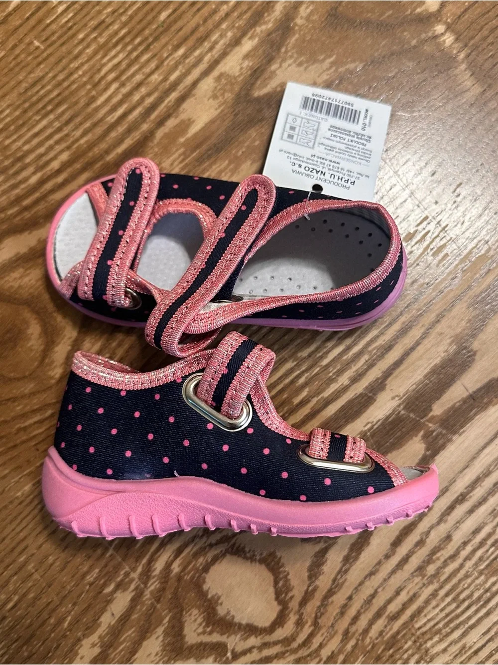 NAZO Girls Supportive Indoor Sandals / House Shoes – Made in Poland – NWT
